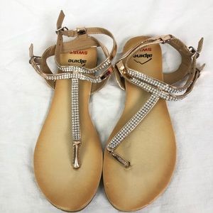 Alpine Swiss Sandals Shoes Flats women’s 9 Rose Gold